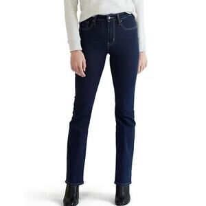 Levi's Womens 725 High Rise Bootcut Jeans 24x32 US 0 Dark Blue 18759-0050 NWT